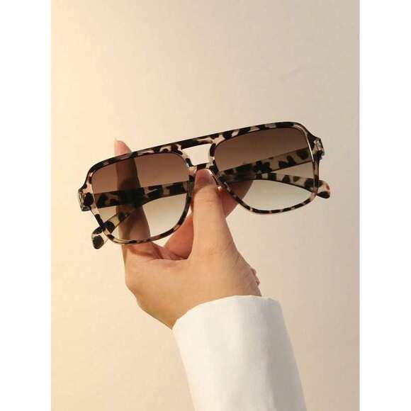 /2-3 Pairs Korean Style Leopard Print Aviator Glasses- Suitable Fo main image 6